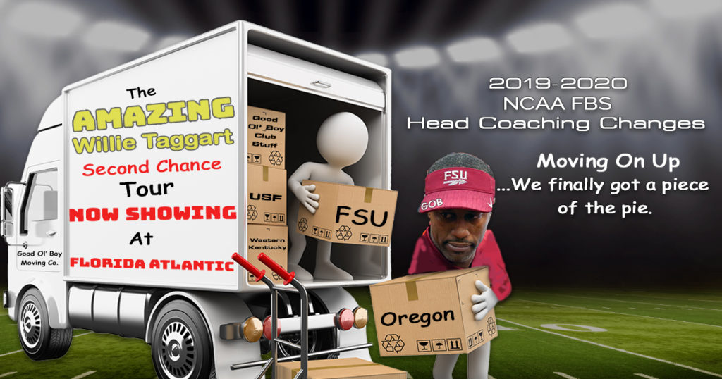 2019-2020 NCAA FBS Head Coaching Changes: Moving On UP