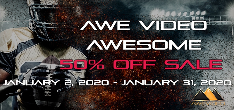 Awe Video 50% Off Sale Banner